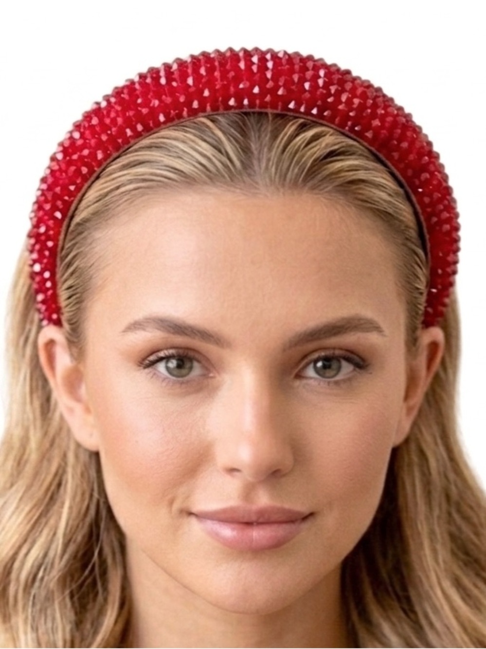 NWOT Red Beaded Bling Headband